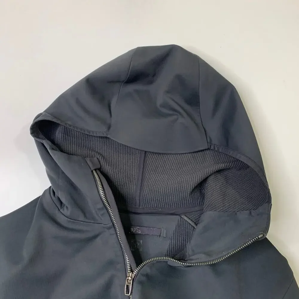 Lululemon Jacket Men L Large Gotham Gray Fleece Back Soft Shell Outdoor Training